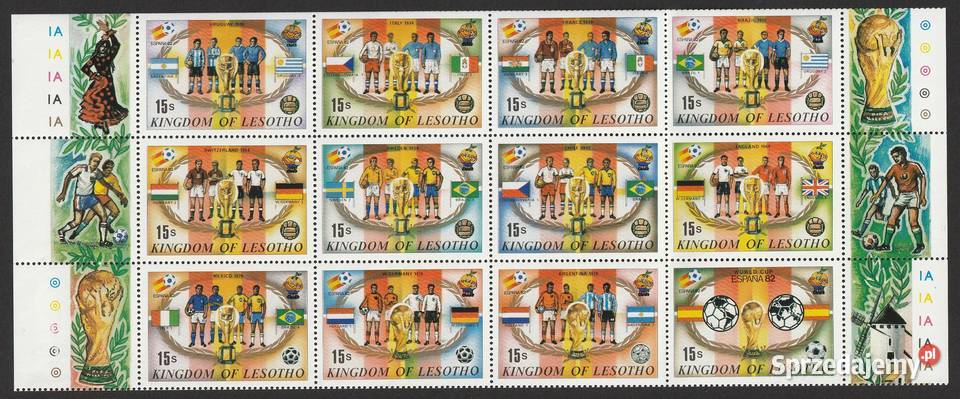 LESOTHO MŚ HISZPANIA 1982 CZYSTE Łódź
