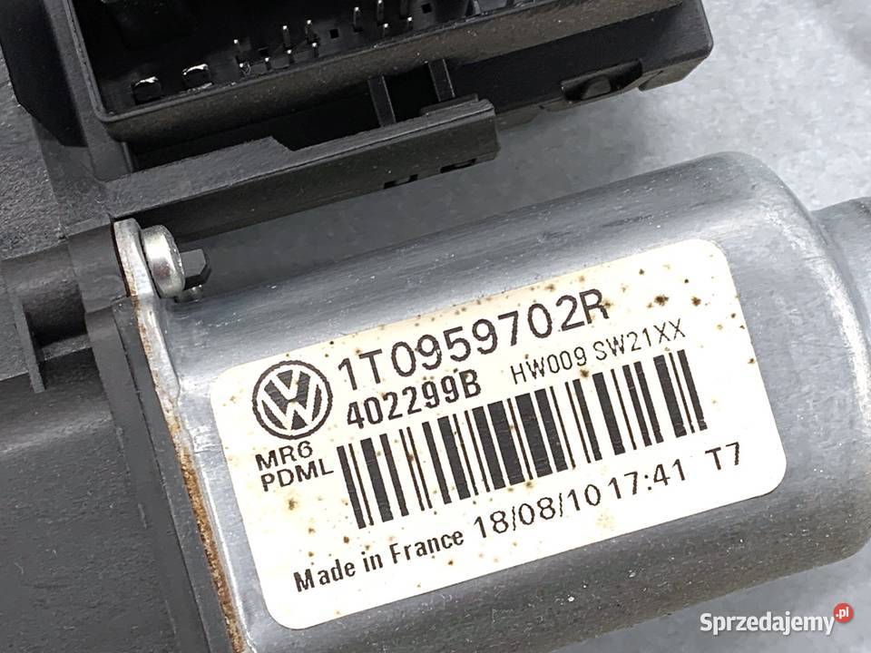 PODNOŚNIK SZYBY PRAWY PRZÓD VW CADDY III osobowe