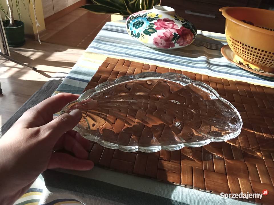 Prl śledziarka art deco szkło mała Ząbkowice Łódź