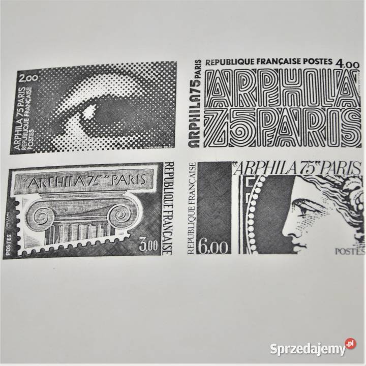 Bloczek 4 znaczki Arphila 75 nagrody Wystawy mazowieckie Warszawa sprzedam