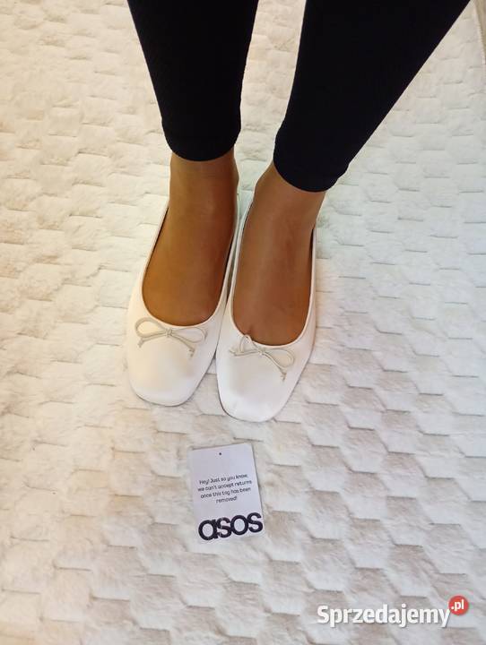 41 ASOS Design WideFit białe baleriny z Londynu małopolskie Kraków