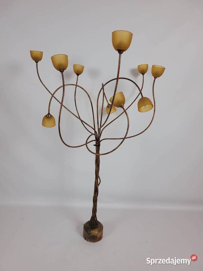 Żyrandol lampa wisząca ze szklanymi kloszami