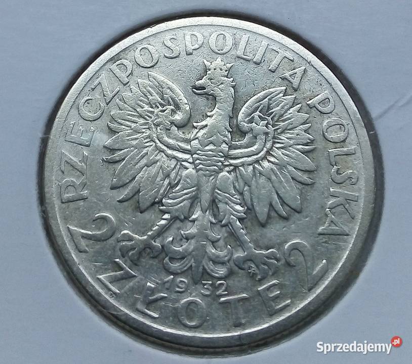 POLSKA2 1932 r SREBRO 750 GŁOWA KOBIETY Legionowo