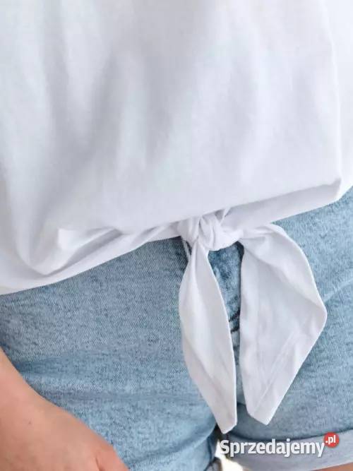 biały tshirt z nadrukiem Drywash Olkusz