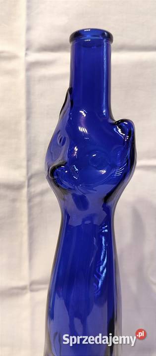 Butelka KOT szkło ozdobna dekoracyjna wazon Jasień