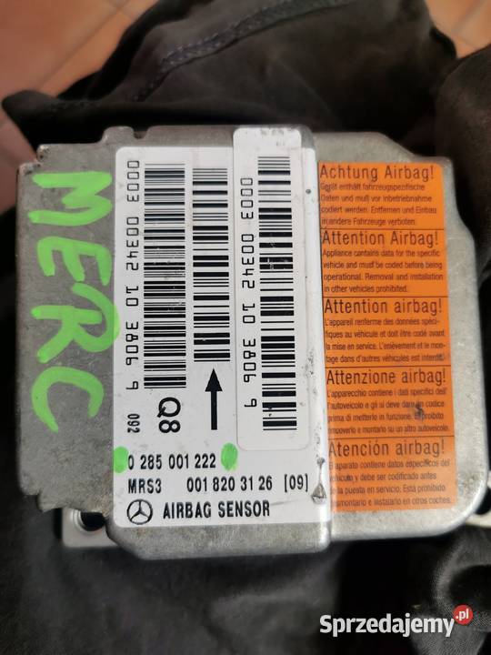 SENSOR MODUŁ AIRBAG MERCEDES A W168 0285001222 Margonin
