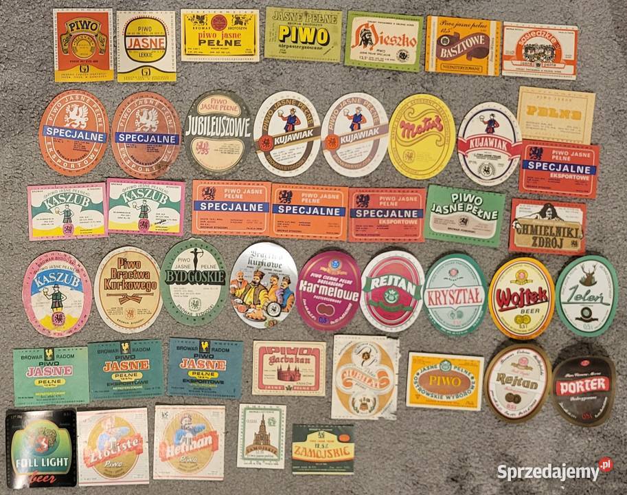 Etykiety piwne zestaw 569 etykiet polskie Ząbki sprzedam