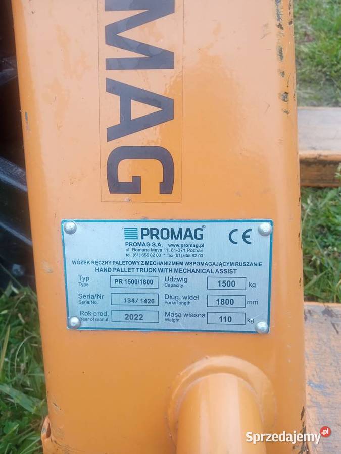 Paleciak Promag 1500 długi Skórka sprzedam