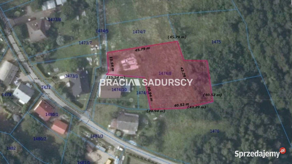 Działka 1902 metry Rzeszotary Podlesie Sprzedaż sprzedam