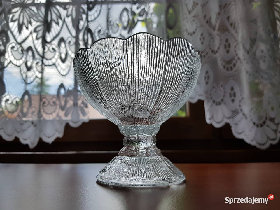 Cukiernica pucharek Cora Ząbkowice szkło PRL śląskie Dąbrowa Górnicza