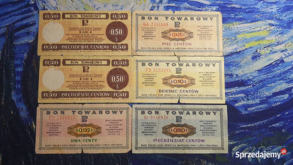 Zestaw Bonów PEWEX Warszawa