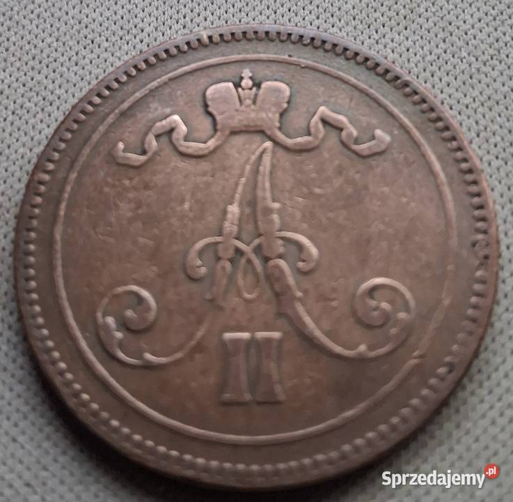 FINLANDIA OKUPACJA ROSYJSKA10 PENNIA1865 r Legionowo