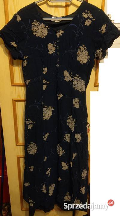 Sukienka maxi granatowa z kwiatami nowa 40 L XL mazowieckie Warszawa