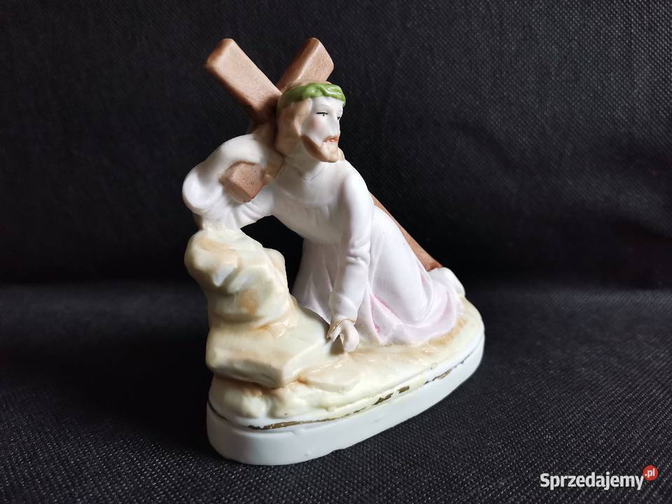 Stara przedwojenna figurka Jezus pod Krzyżem Katowice