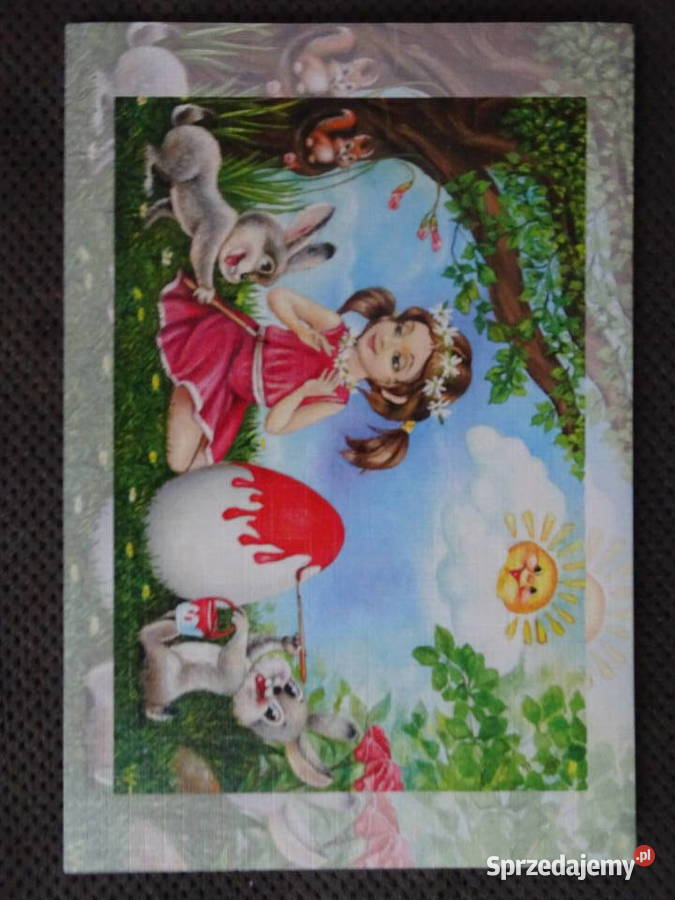 pocztówka kartka świąteczna Wielka Noc Warszawa