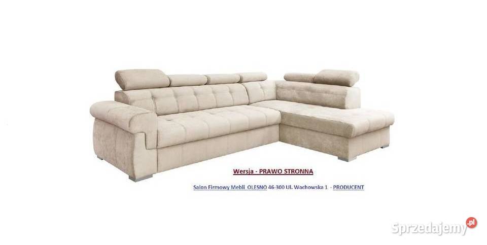 Narożnik 190x280 ATLANTA Tkanina ZMYWALNA Narożniki opolskie Olesno