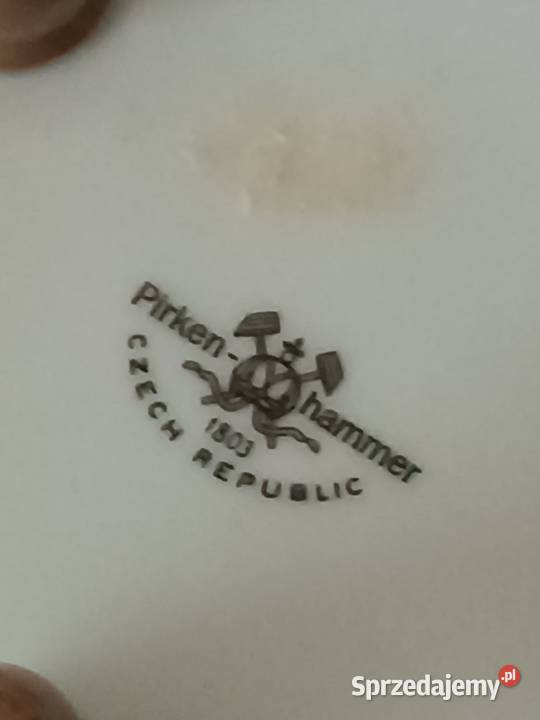 Dzbanek filiżanki sygnowana złocona porcelana