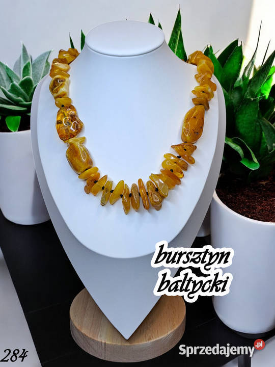 Korale z bursztynu bursztyn bałtycki mleczne z Warszawa