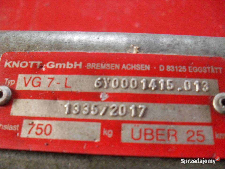 Oś do przyczepki samochodu osobowego Mińsk Mazowiecki