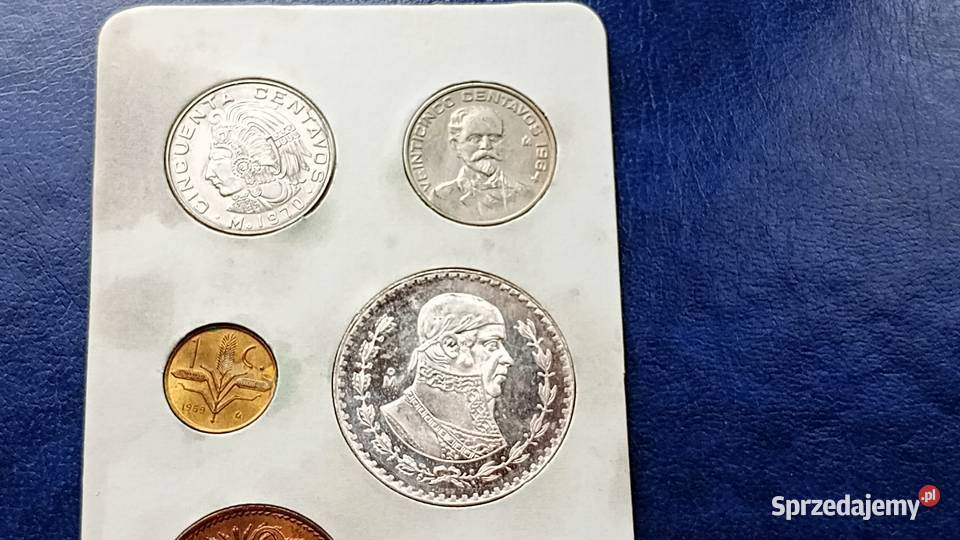 Stare monety 6 monet SET Meksyk stan menniczy podkarpackie Lesko