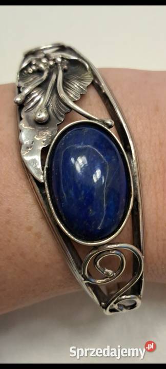 Bransoletka srebrna lapis lazuli Radom