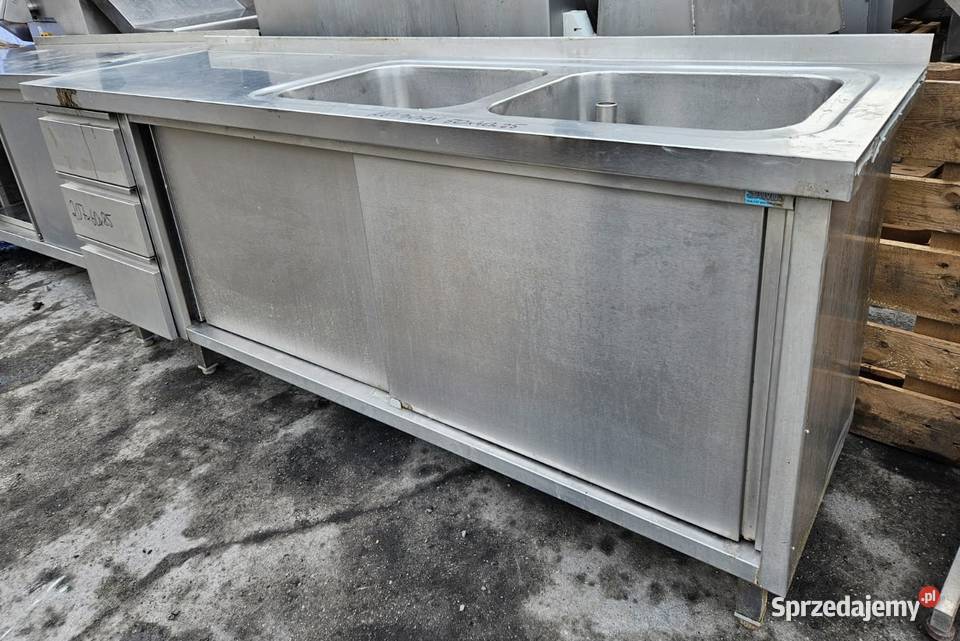 Zlew 2komorowy 207x60x85 komora 50x40x25 498 Krotoszyn sprzedam