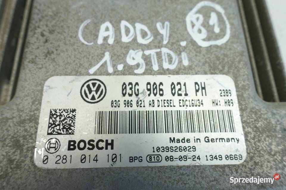VW Caddy 19 TDI KOMPUTER SILNIKA sterownik MODUŁ sprzedam