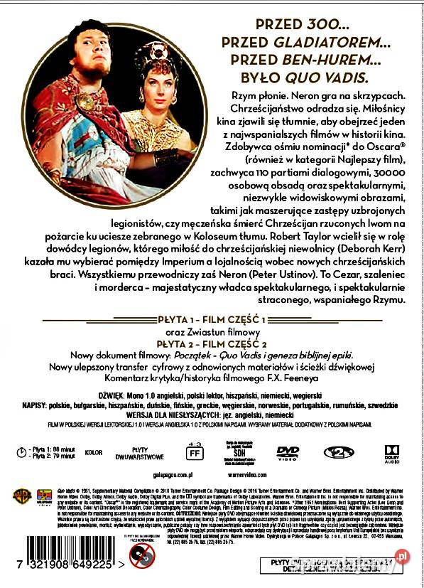 QUO VADIS DWUPŁYTOWA EDYCJA IKONY KINA Kalisz sprzedam