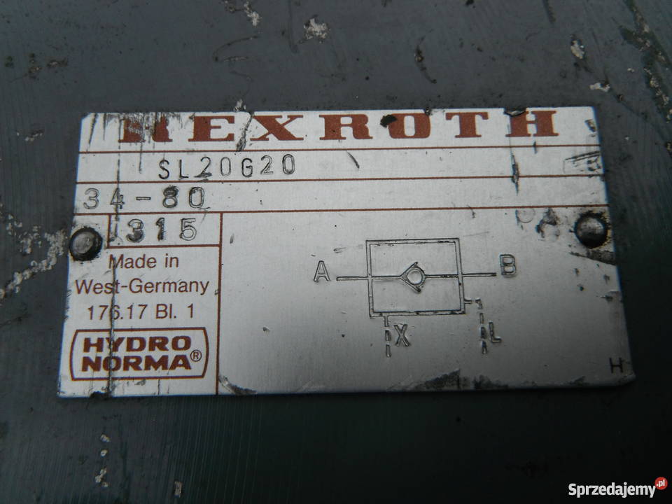 Hydrauliczny zawór zwrotny Rexroth SL20G20 Nowy Chlewiska