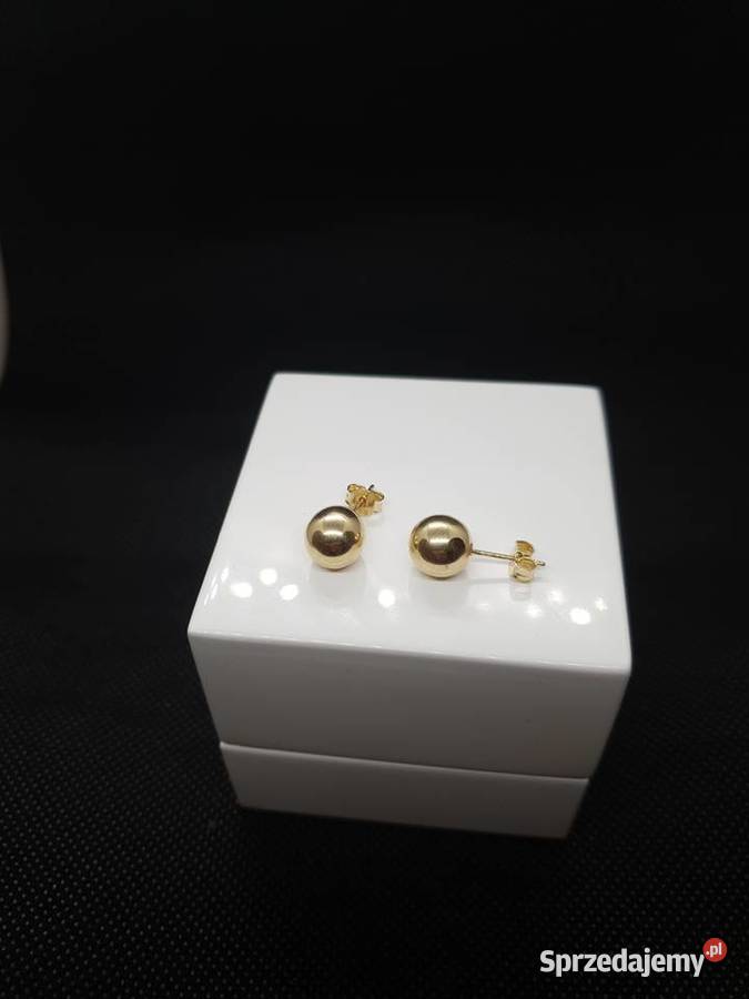 ŁADNE ZŁOTE KOLCZYKI KULKI