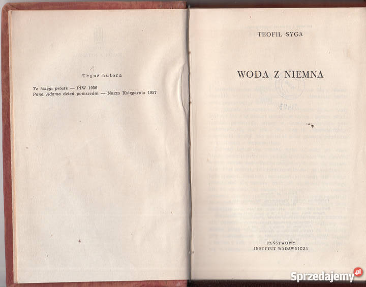 02456 WODA Z NIEMNA TEOFIL SYGA Czyrna