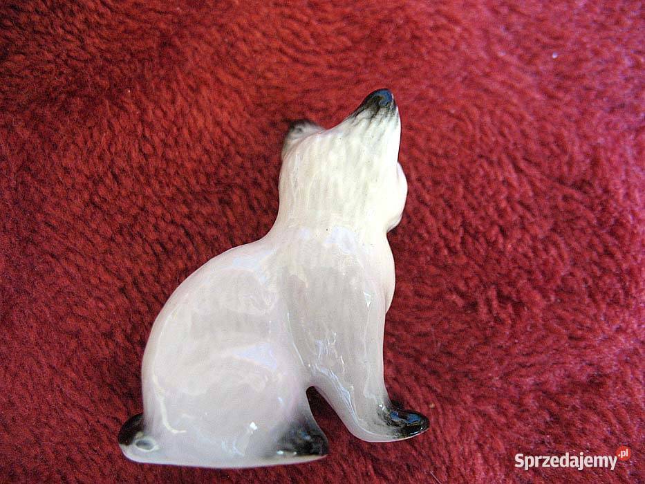 Kot mały uroczy kotek syjamski Figurka porcelana Figurki i rzeźby Siedlce