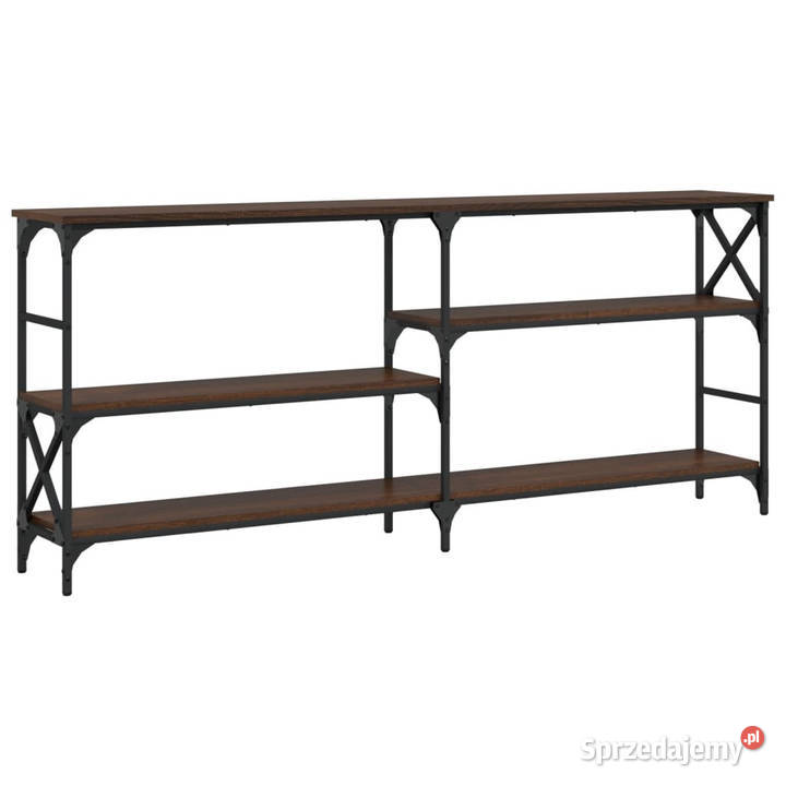 Stolik konsolowy brązowy dąb 180x29x765 WM835478