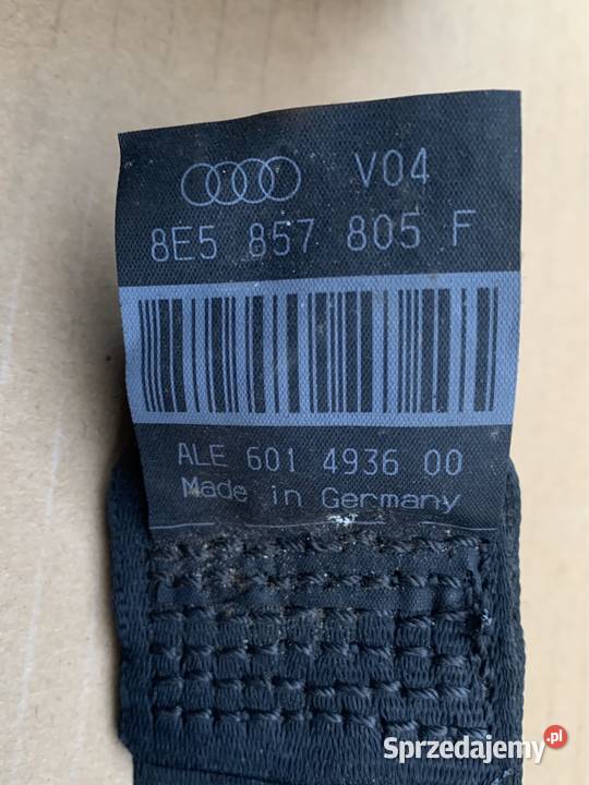 Pas bezpieczeństwa lewy tył 8E5857805F audi a4 Szczecin