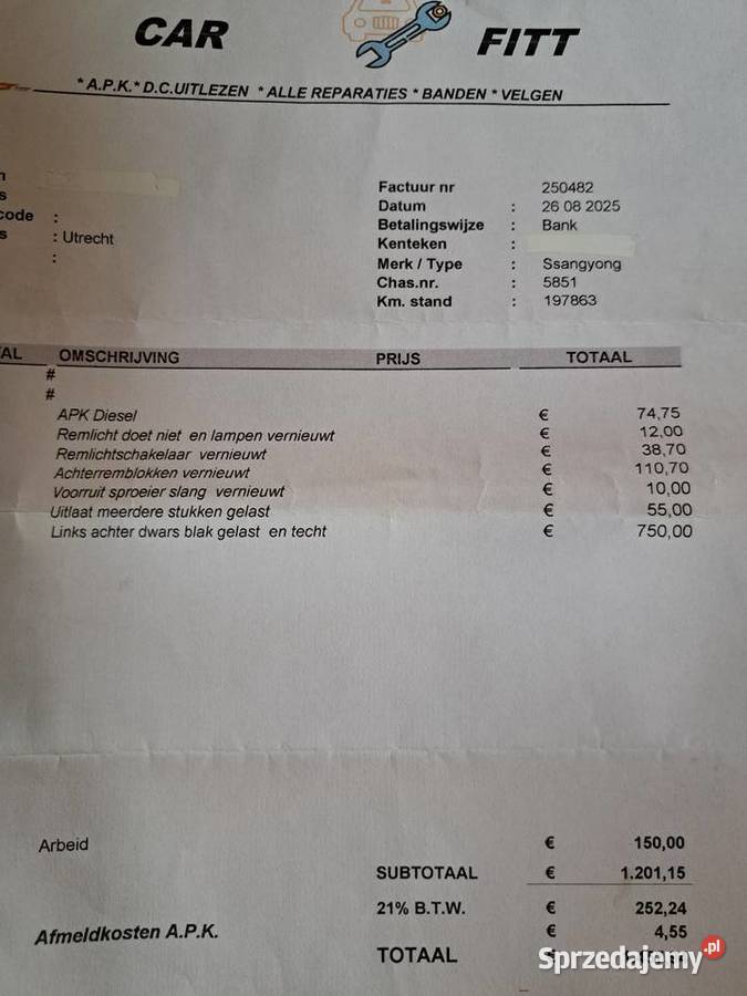 Ssangyong Rodius 4x4 27 Mercedes 7 osobowy MP3 Oleśnica