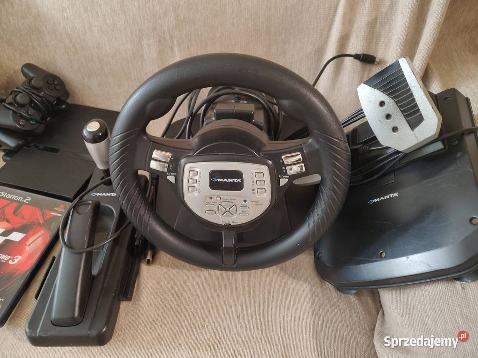 Konsola Sony 2 czarna kierownica 2 pady i gry Warszawa