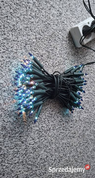 Lampki choinkowe 100 LED niebieskie Małkinia Górna