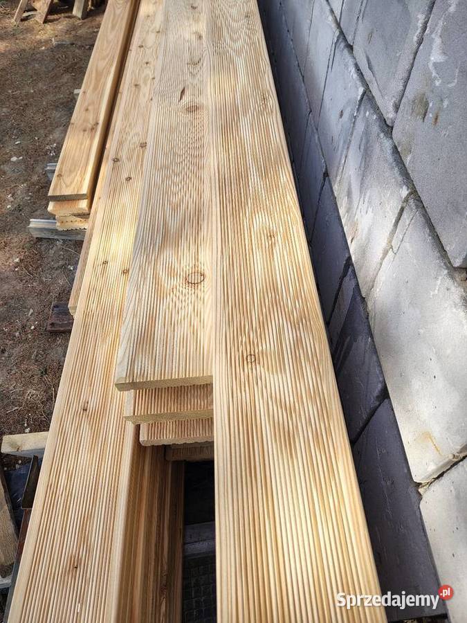 Deska tarasowa modrzew ryflowana gładka deska Jerzmanowice sprzedam
