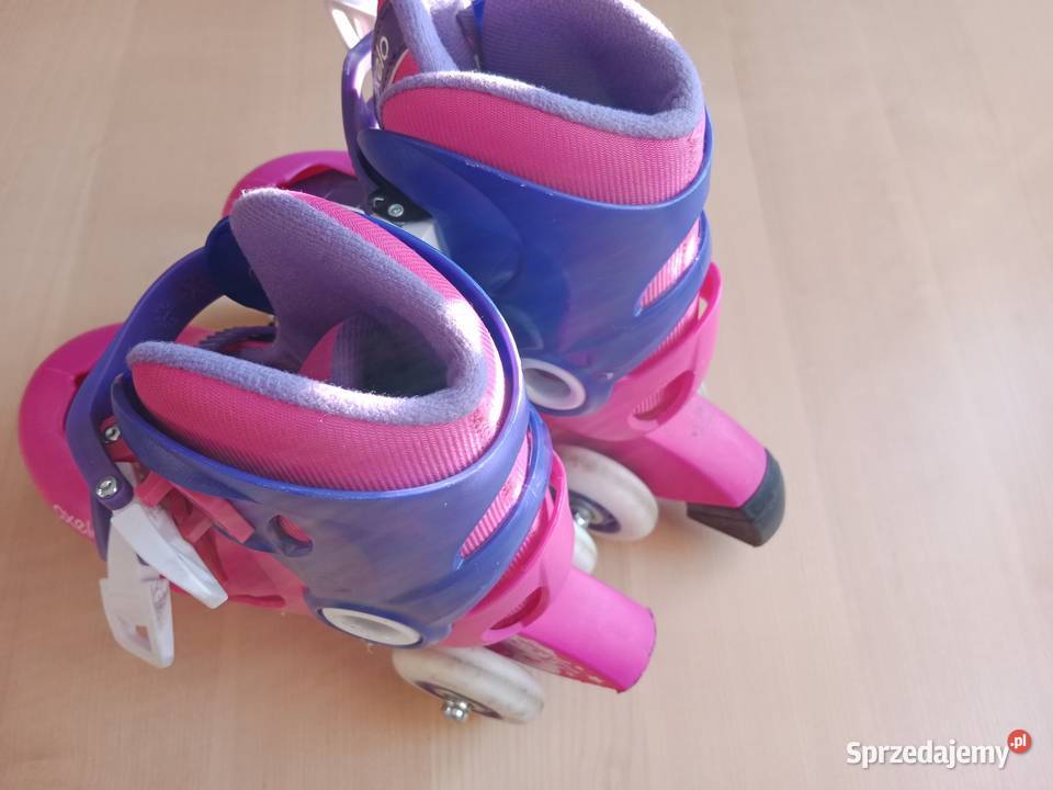 OXELO Rolki dzieci Play3 różowofioletowe 25-28 wielkopolskie Poznań