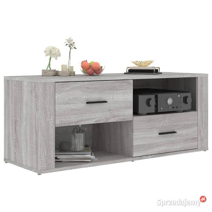 Szafka pod telewizor szary dąb sonoma 100x35x40 Dom i Ogród Warszawa