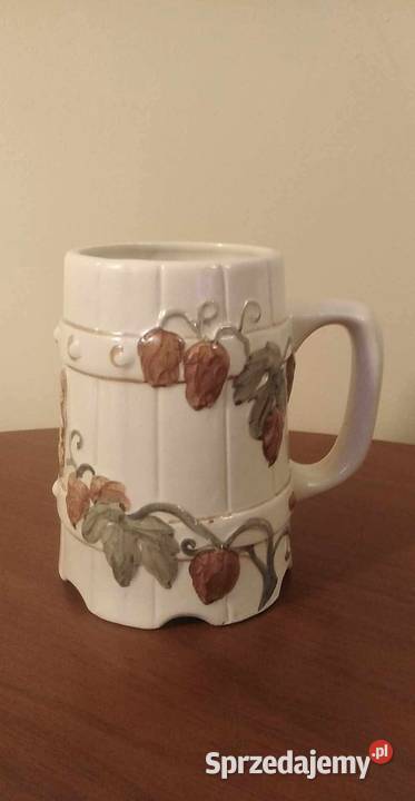 Kufel Ceramiczny Szkliwiony PRL Wałbrzych