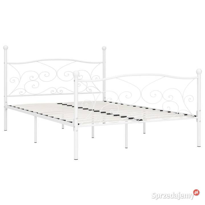 vidaXL Rama łóżka ze stelażem z listw biała Warszawa