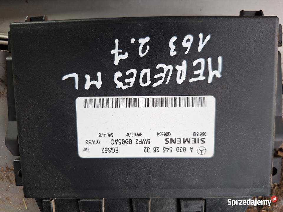Komputer Skrzyni Mercedes ML W163 27 Pozostałe sprzedam