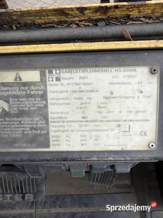 Wozek widłowy Hyster H320XML Diesel sprzedam