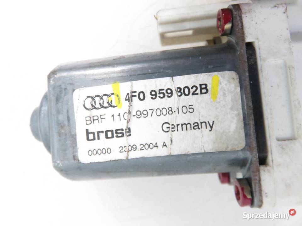 PODNOŚNIK SZYBY PRAWY PRZEDNI AUDI A6 4F0959802B