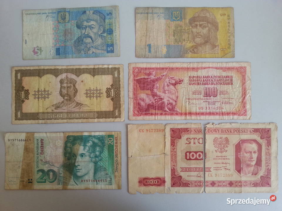 Stare banknoty 6 sztuk Olesno