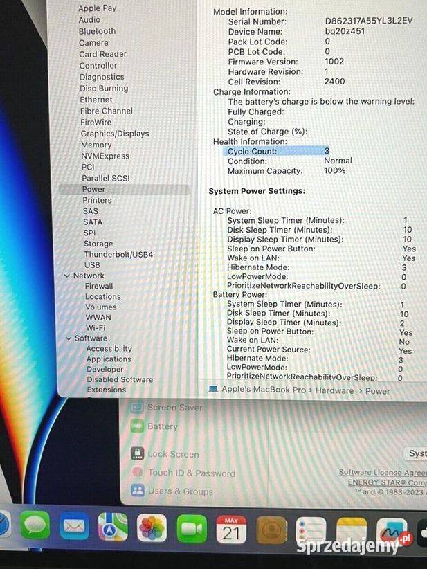 Apple MacBook Pro 13inch 2022 M2 Chip8GB Apple lubelskie Wąwolnica