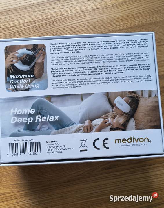 Masażer oczu Medivon Horizon Lynx masażer Kamienna Góra sprzedam