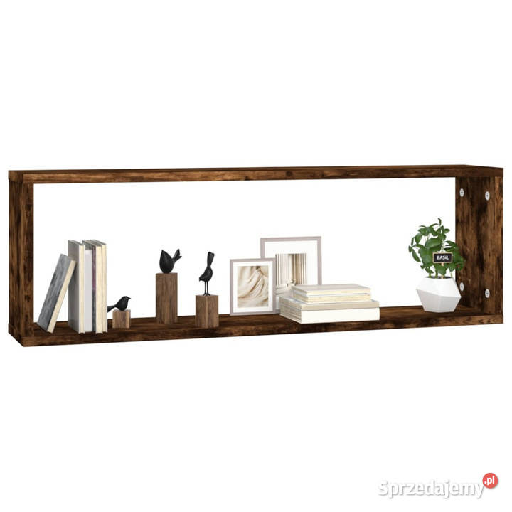 Półki ścienne 4 przydymiony dąb 80x15x265