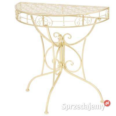 Półokrągły stolik vintage metalowy 72 x 36 x 74 Warszawa